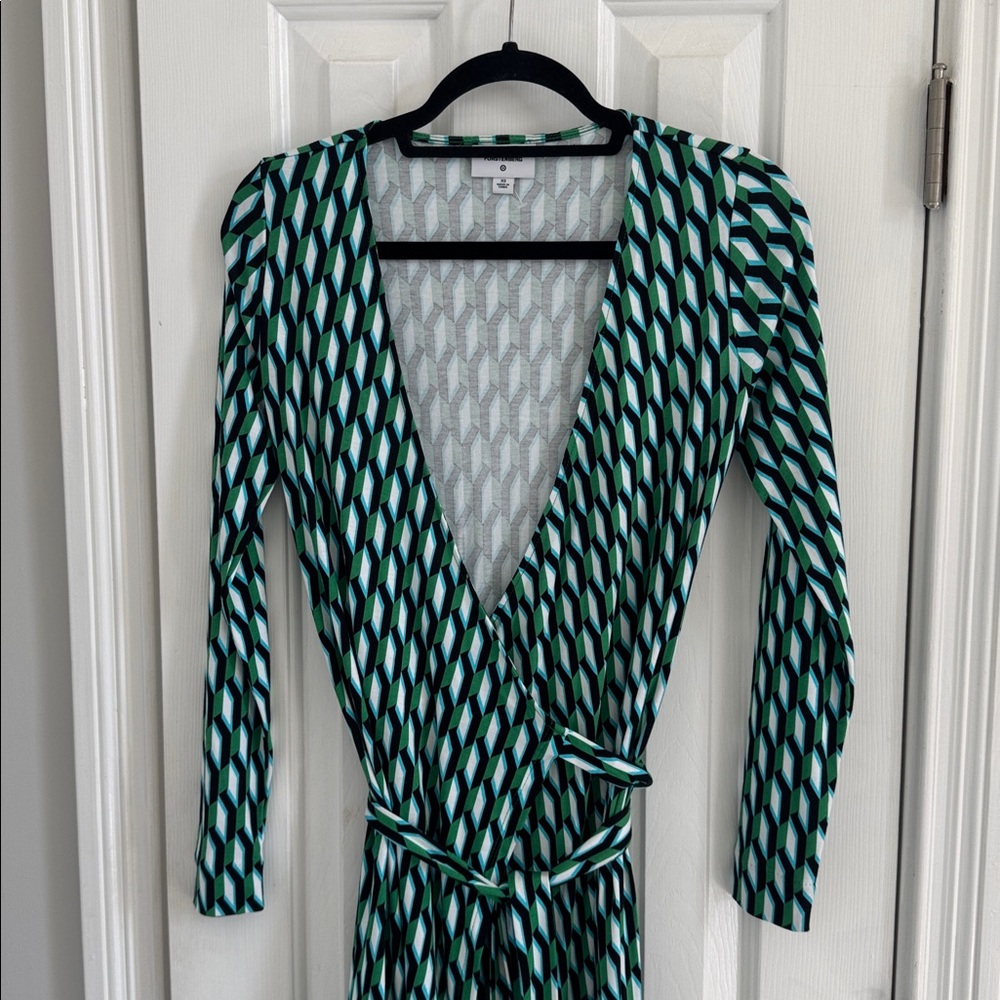 NWOT Diane von Furstenberg for Target Geo Print Midi Wrap Dress
